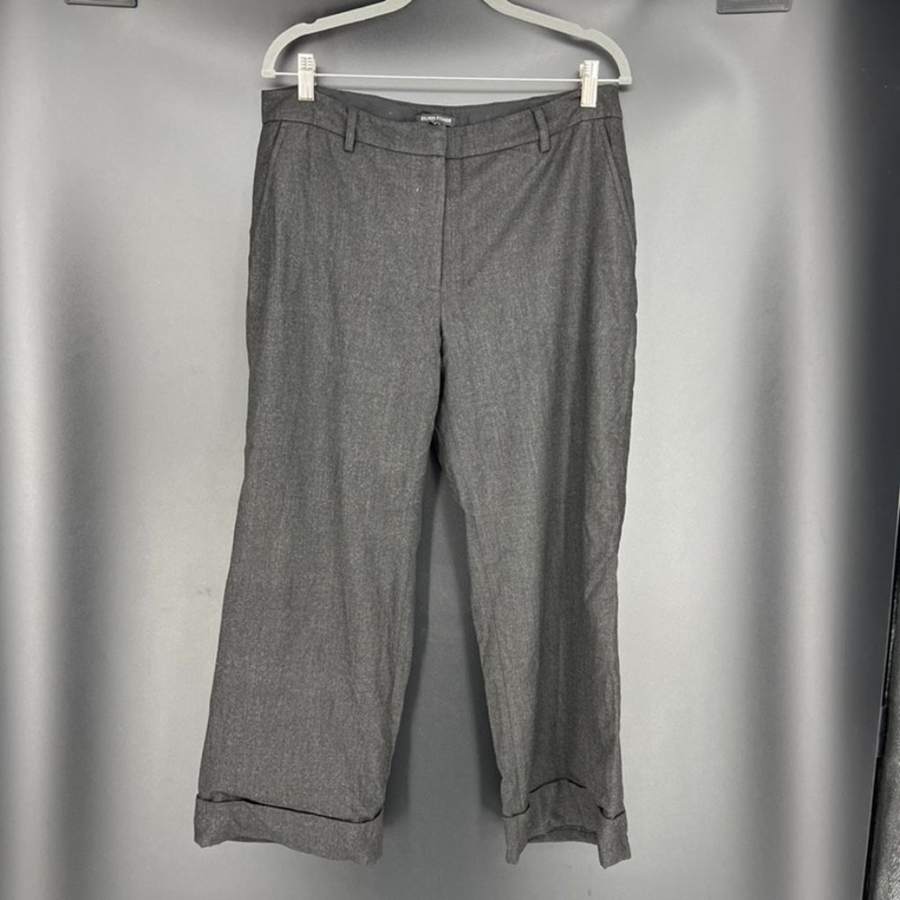 Eileen fisher | Size 12 Petite. Gray Wool Trousers